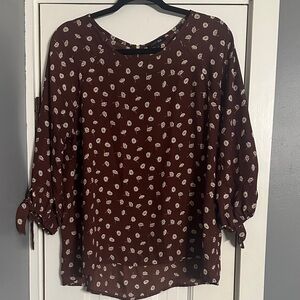 Papermoon Burgandy Floral Blouse